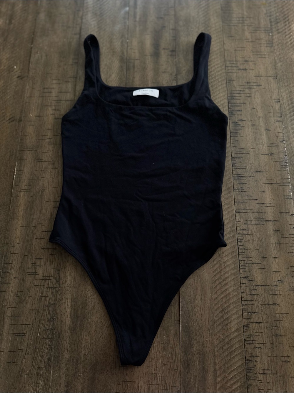 Babaton Black Scoop-Neck Bodysuit